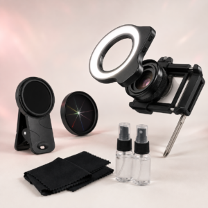 LensLab Signature Bundle — macro lens, ND filter, star filter, and cleaning kit